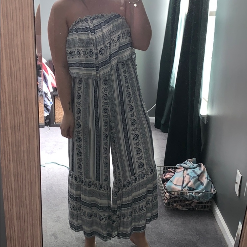 Strapless wide leg jumpsuit WORN ONCE